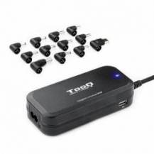CARGADOR DE PORTÁTIL TOOQ TQLC-90BS02AT/ 90W/ AUTOMÁTICO/ 12 CONECTORES/ VOLTAJE 12-20V/ 1 USB