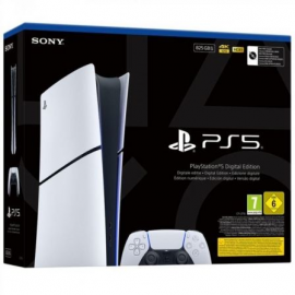 CONSOLA SONY PLAYSTATION 5 - PS5 SLIM DIGITAL 825GB/ INCLUYE MANDO DUAL SENSE/ CHASSIS E