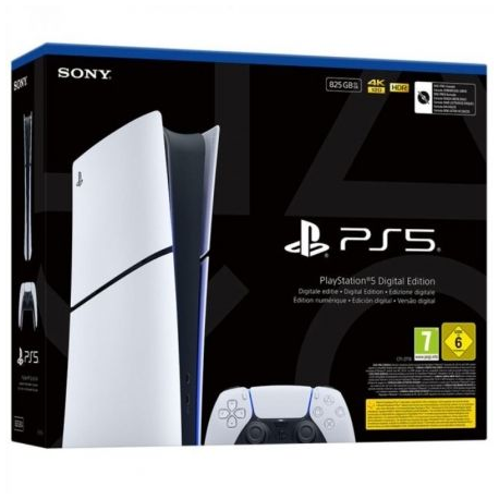 CONSOLA SONY PLAYSTATION 5 - PS5 SLIM DIGITAL 825GB/ INCLUYE MANDO DUAL SENSE/ CHASSIS E