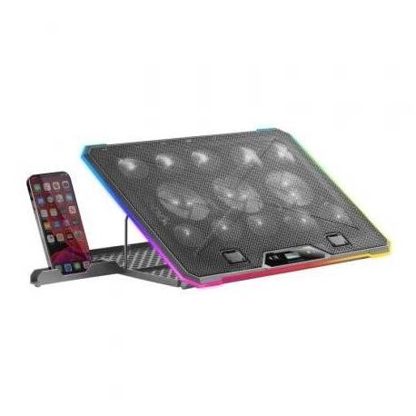 SOPORTE REFRIGERANTE MARS GAMING MNBC13 PARA PORTÁTILES HASTA 17'/ ILUMINACIÓN LED