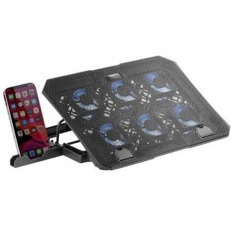 SOPORTE REFRIGERANTE MARS GAMING MNBC23 PARA PORTÁTILES HASTA 16'/ ILUMINACIÓN LED