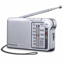 RADIO PORTÁTIL PANASONIC RF-P150D/ CON BATERÍA/ A PILAS/ PLATEADA