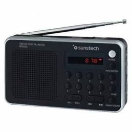 RADIO PORTÁTIL SUNSTECH RPD32SL/ CON BATERÍA/ NEGRA Y PLATEADA