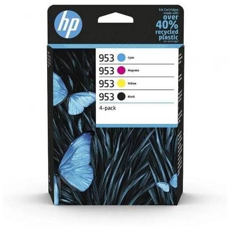 CARTUCHO DE TINTA ORIGINAL HP Nº953 MULTIPACK/ CIAN/ MAGENTA/ AMARILLO/ NEGRO