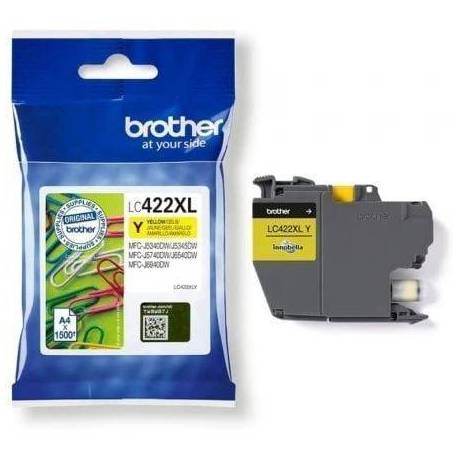 CARTUCHO DE TINTA ORIGINAL BROTHER LC-422 XL ALTA CAPACIDAD/ AMARILLO