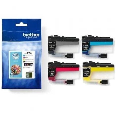 CARTUCHO DE TINTA ORIGINAL BROTHER LC424VAL/ MULTIPACK/ CIAN/ MAGENTA/ AMARILLO/ NEGRO