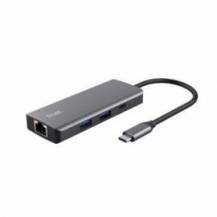 DOCKING USB TIPO-C TRUST DALYX/ 2XUSB/ 2XUSB TIPO-C/ 1XHDMI 4K/ 1XRJ45/ GRIS