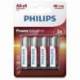 PACK DE 4 PILAS AA PHILIPS LR6P4B/05/ 1.5V/ ALCALINAS