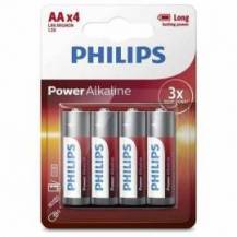 PACK DE 4 PILAS AA PHILIPS LR6P4B/05/ 1.5V/ ALCALINAS