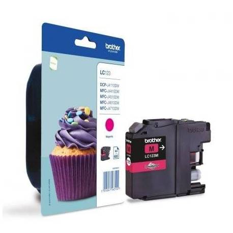 CARTUCHO DE TINTA ORIGINAL BROTHER LC-123M/ MAGENTA