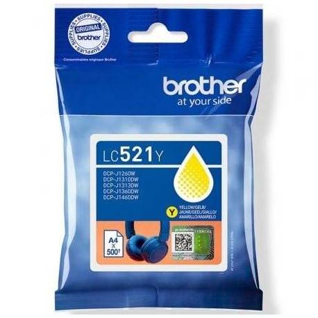 CARTUCHO DE TINTA ORIGINAL BROTHER LC521Y/ AMARILLO