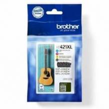CARTUCHO DE TINTA ORIGINAL BROTHER LC421XL ALTA CAPACIDAD/ MULTIPACK/ CIAN/ MAGENTA/ AMARILLO/ NEGRO