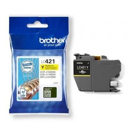 CARTUCHO DE TINTA ORIGINAL BROTHER LC421/ AMARILLO