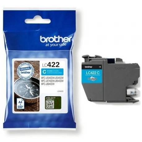 CARTUCHO DE TINTA ORIGINAL BROTHER LC-422/ CIAN
