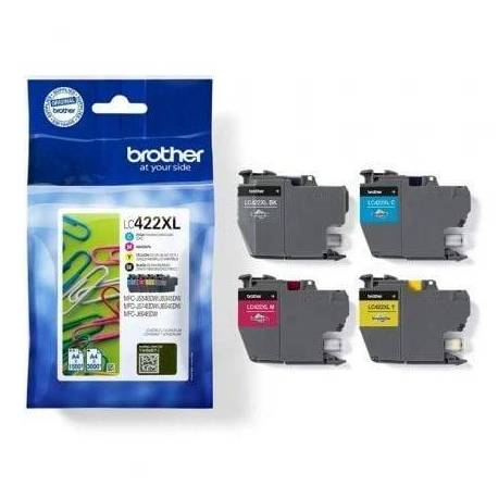 CARTUCHO DE TINTA ORIGINAL BROTHER LC-422XL ALTA CAPACIDAD MULTIPACK/ CIAN/ MAGENTA/ AMARILLO/ NEGRO
