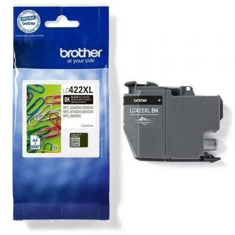 CARTUCHO DE TINTA ORIGINAL BROTHER LC-422 XL ALTA CAPACIDAD/ NEGRO