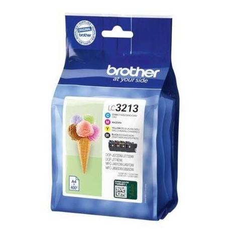 CARTUCHO DE TINTA ORIGINAL BROTHER LC-3213VAL MULTIPACK/ CIAN/ MAGENTA/ AMARILLO/ NEGRO