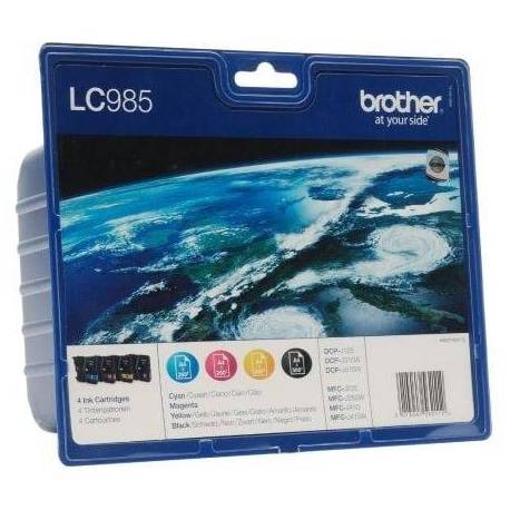 CARTUCHO DE TINTA ORIGINAL BROTHER LC- 985 MULTIPACK/ CIAN/ MAGENTA/ AMARILLO/ NEGRO