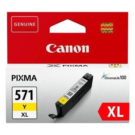 CARTUCHO DE TINTA ORIGINAL CANON CLI-571YXL ALTA CAPACIDAD/ AMARILLO