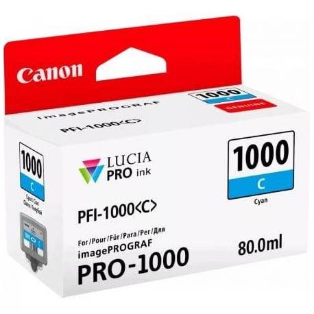 CARTUCHO DE TINTA ORIGINAL CANON PFI-1000C/ CIAN