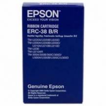 CINTA NYLON EPSON ERC-38/ NEGRO/ ROJA