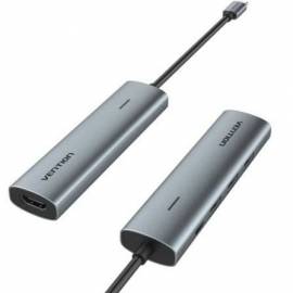 DOCKING USB TIPO-C VENTION TGGHB/ 3XUSB/ 1XHDMI 4K/ 1XUSB TIPO-C PD/ GRIS