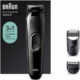 AFEITADORA BRAUN ALL IN ONE 3 EN 1 STYLE KIT SERIES 3/ CON BATERÍA/ 2 ACCESORIOS