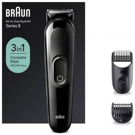 AFEITADORA BRAUN ALL IN ONE 3 EN 1 STYLE KIT SERIES 3/ CON BATERÍA/ 2 ACCESORIOS