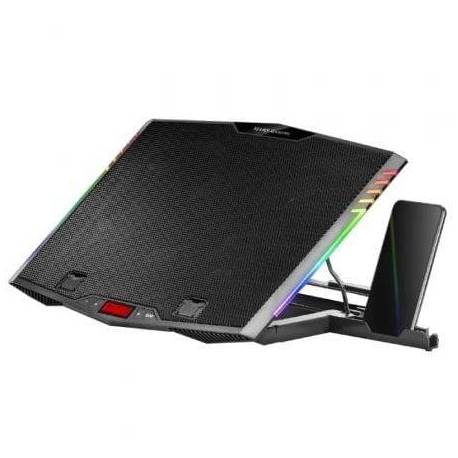 SOPORTE REFRIGERANTE MARS GAMING MNBC5 PARA PORTÁTILES HASTA 17.3'/ ILUMINACIÓN LED