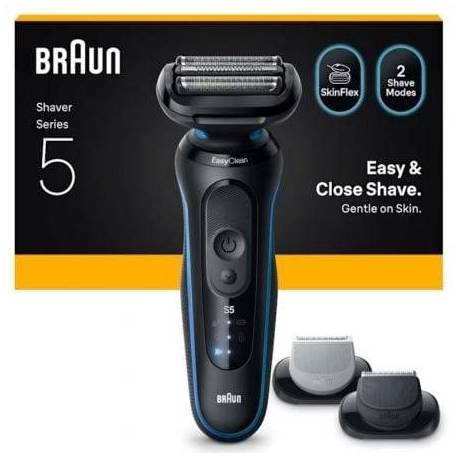 AFEITADORA BRAUN SERIES 5 52-B1650S/ CON BATERÍA/ 2 ACCESORIOS