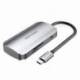 DOCKING USB TIPO-C VENTION TNHHB/ 3XUSB/ 1XUSB TIPO-C PD/ 1XLECTOR TARJETAS SD Y MICROSD/ GRIS