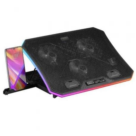 SOPORTE REFRIGERANTE MARS GAMING MNBC6 PARA PORTÁTILES HASTA 19'/ ILUMINACIÓN LED