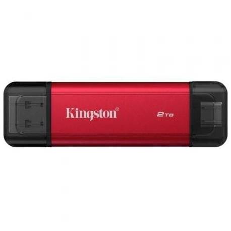 DISCO EXTERNO SSD KINGSTON DUAL PORTABLE SSD 2TB/ USB TIPO-C Y USB 3.2/ ROJO