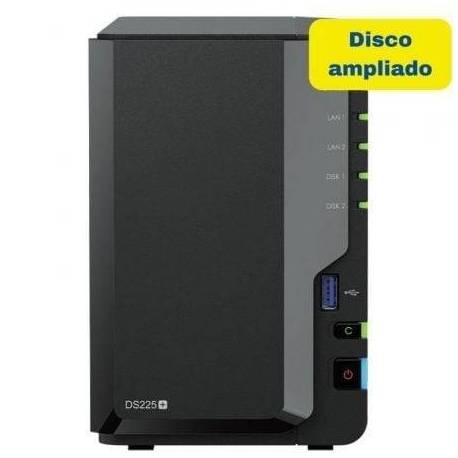 NAS SYNOLOGY DISKSTATION DS225+/ 2 BAHÍAS 3.5'- 2.5'/ 2GB DDR4/ 8TB/ FORMATO TORRE
