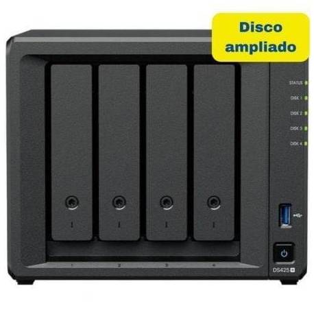 NAS SYNOLOGY DISKSTATION DS425+/ 4 BAHÍAS 3.5'- 2.5'/ 2GB DDR4/ 8TB/ FORMATO TORRE