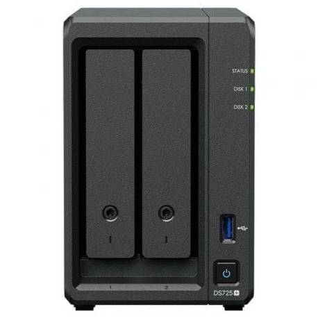NAS SYNOLOGY DISKSTATION DS725+/ 2 BAHÍAS 3.5'- 2.5'/ 4GB DDR4/ FORMATO TORRE