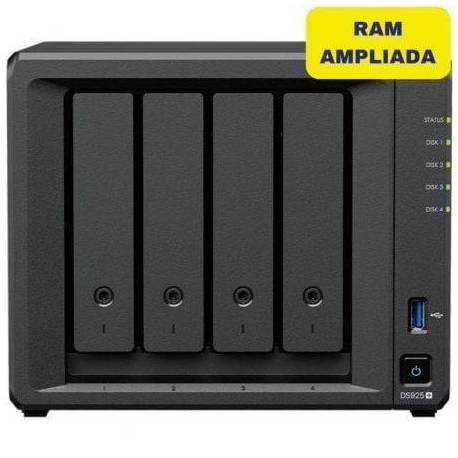 NAS SYNOLOGY DISKSTATION DS925+/ 4 BAHÍAS 3.5'- 2.5'/ 32GB DDR4/ FORMATO TORRE