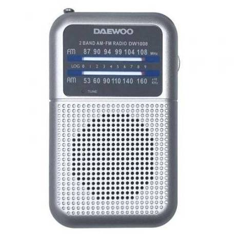 RADIO PORTÁTIL DAEWOO DW1008/ PLATA