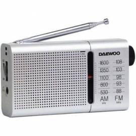 RADIO PORTÁTIL DAEWOO DW1037/ A PILAS/ PLATEADA
