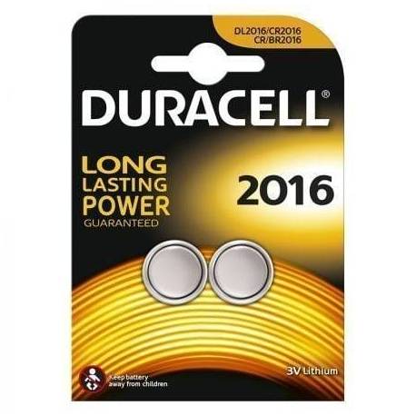 PACK DE 2 PILAS DE BOTÓN DURACELL DL2016B2/ 3V