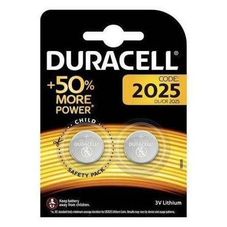 PACK DE 2 PILAS DE BOTÓN DURACELL DL2025B2/ 3V
