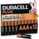 PACK DE 12 PILAS AAA DURACELL PLUS POWER BOOST DPBLR3B12/ 1.5V/ ALCALINAS