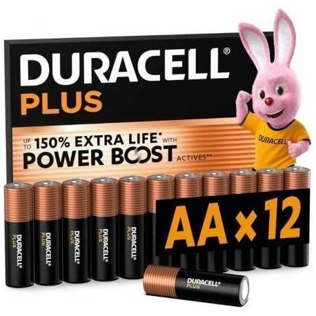 PACK DE 12 PILAS AA DURACELL PLUS POWER BOOST DPBLR6B12/ 1.5V/ ALCALINAS