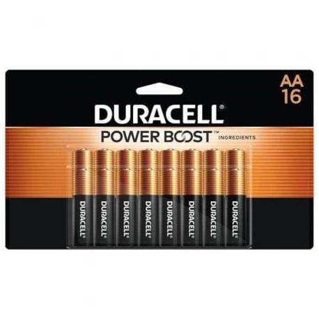 PACK DE 16 PILAS AA DURACELL PLUS POWER BOOST DPBLR6B16/ 1.5V/ ALCALINAS