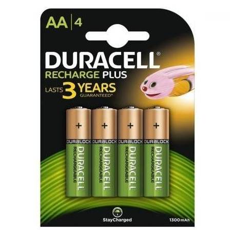 PACK DE 4 PILAS AA DURACELL HR6-B/ 1.2V/ RECARGABLES