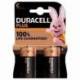 PACK DE 2 PILAS C DURACELL LR14/ 1.5V/ ALCALINAS
