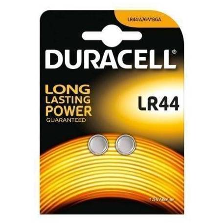 PACK DE 2 PILAS DE BOTÓN DURACELL LR44/ 1.5V/ ALCALINAS