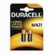 PACK DE 2 PILAS 3LR50 DURACELL MN21/ 12V/ ALCALINAS