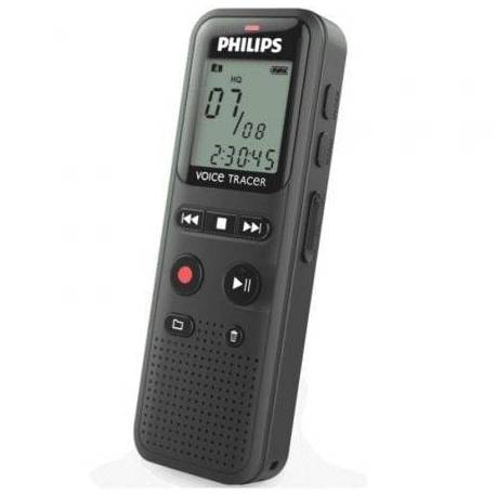GRABADORA DE VOZ PHILIPS VOICETRACER DVT1160/ 8KHZ/ NEGRO