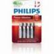 PACK DE 4 PILAS AAA PHILIPS LR03P4B/10/ 1.5V/ ALCALINAS